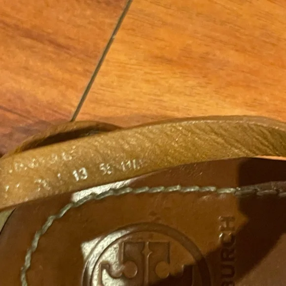 Tory Burch Tan Leather Thong Sandals size 13 - Picture 2 of 6